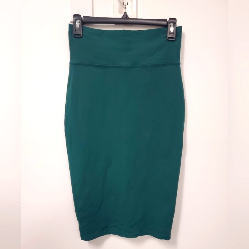BEBE Green Pencil Skirt
